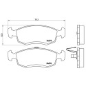 Jeu de 4 plaquettes de frein BREMBO P 68 039