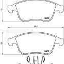 Jeu de 4 plaquettes de frein BREMBO P 68 045