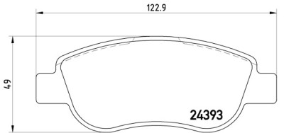 Jeu de 4 plaquettes de frein BREMBO P 68 049