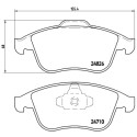 Jeu de 4 plaquettes de frein BREMBO P 68 052