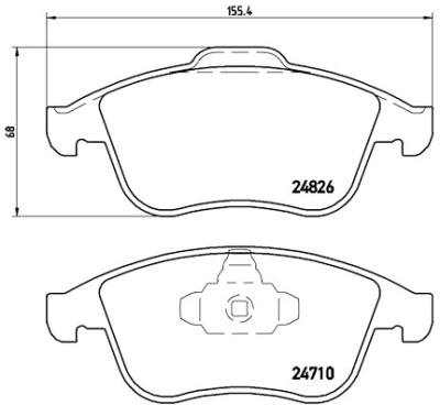 Jeu de 4 plaquettes de frein BREMBO P 68 052