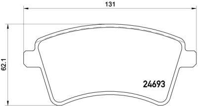 Jeu de 4 plaquettes de frein BREMBO P 68 053