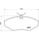 Jeu de 4 plaquettes de frein BREMBO P 68 055