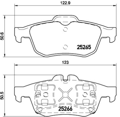 Jeu de 4 plaquettes de frein BREMBO P 68 057