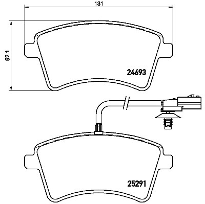 Jeu de 4 plaquettes de frein BREMBO P 68 058