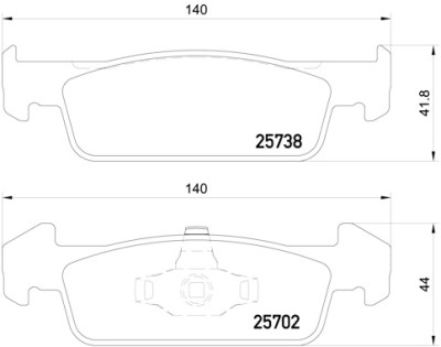 Jeu de 4 plaquettes de frein BREMBO P 68 060