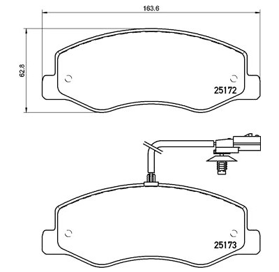 Jeu de 4 plaquettes de frein BREMBO P 68 061