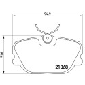 Jeu de 4 plaquettes de frein BREMBO P 71 004
