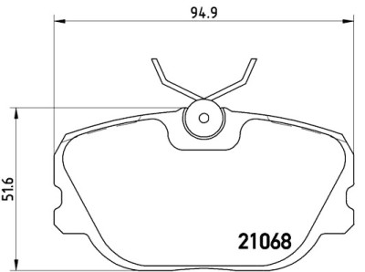 Jeu de 4 plaquettes de frein BREMBO P 71 004