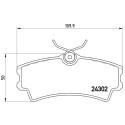 Jeu de 4 plaquettes de frein BREMBO P 72 001