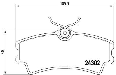 Jeu de 4 plaquettes de frein BREMBO P 72 001
