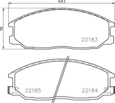 Jeu de 4 plaquettes de frein BREMBO P 77 002