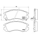 Jeu de 4 plaquettes de frein BREMBO P 78 004