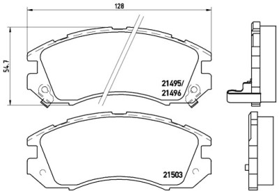 Jeu de 4 plaquettes de frein BREMBO P 78 004