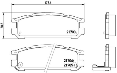 Jeu de 4 plaquettes de frein BREMBO P 78 005