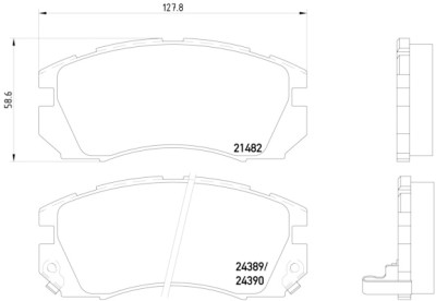 Jeu de 4 plaquettes de frein BREMBO P 78 007