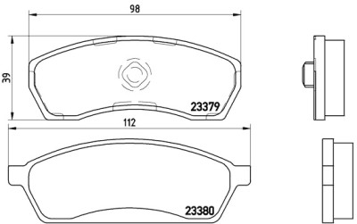 Jeu de 4 plaquettes de frein BREMBO P 78 008