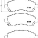 Jeu de 4 plaquettes de frein BREMBO P 78 009