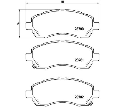 Jeu de 4 plaquettes de frein BREMBO P 78 009