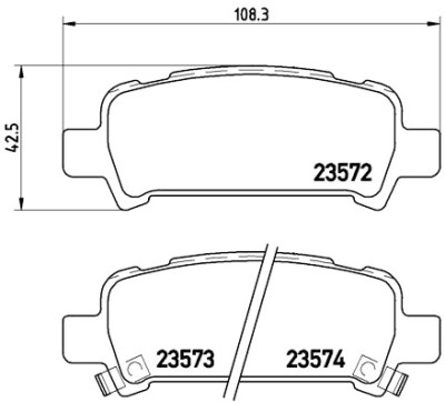 Jeu de 4 plaquettes de frein BREMBO P 78 011