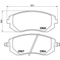 Jeu de 4 plaquettes de frein BREMBO P 78 013
