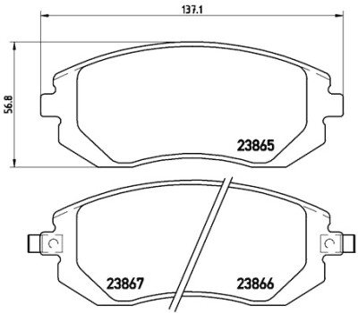 Jeu de 4 plaquettes de frein BREMBO P 78 013