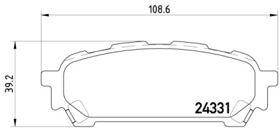 Jeu de 4 plaquettes de frein BREMBO P 78 014