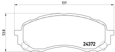 Jeu de 4 plaquettes de frein BREMBO P 78 015