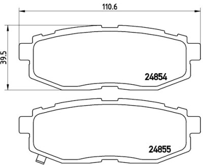 Jeu de 4 plaquettes de frein BREMBO P 78 018