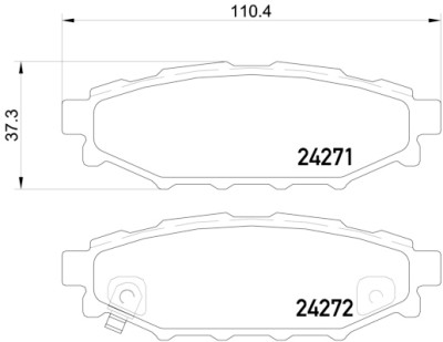 Jeu de 4 plaquettes de frein BREMBO P 78 020