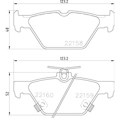 Jeu de 4 plaquettes de frein BREMBO P 78 026