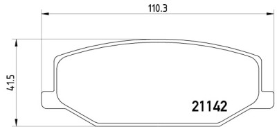 Jeu de 4 plaquettes de frein BREMBO P 79 001