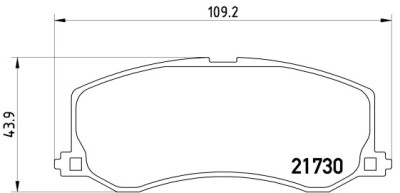 Jeu de 4 plaquettes de frein BREMBO P 79 004