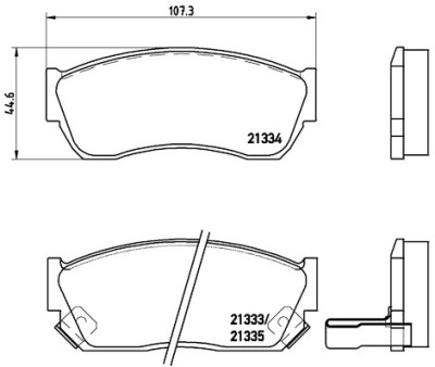 Jeu de 4 plaquettes de frein BREMBO P 79 005