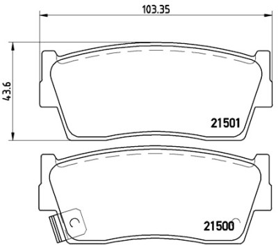 Jeu de 4 plaquettes de frein BREMBO P 79 006