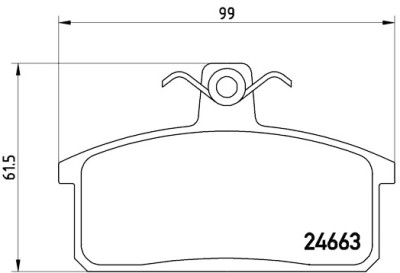 Jeu de 4 plaquettes de frein BREMBO P 79 007