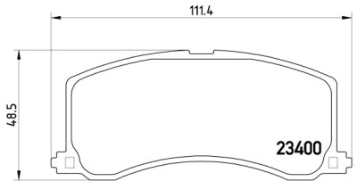 Jeu de 4 plaquettes de frein BREMBO P 79 010