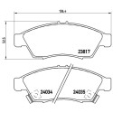 Jeu de 4 plaquettes de frein BREMBO P 79 014
