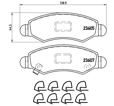 Jeu de 4 plaquettes de frein BREMBO P 79 015