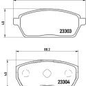 Jeu de 4 plaquettes de frein BREMBO P 79 017