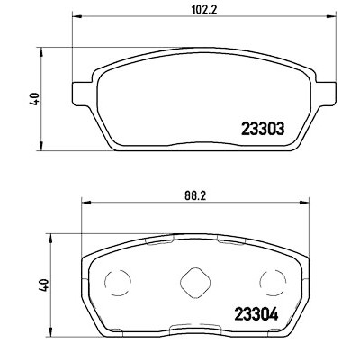 Jeu de 4 plaquettes de frein BREMBO P 79 017