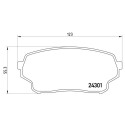 Jeu de 4 plaquettes de frein BREMBO P 79 019