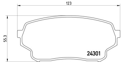 Jeu de 4 plaquettes de frein BREMBO P 79 019