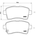 Jeu de 4 plaquettes de frein BREMBO P 79 021