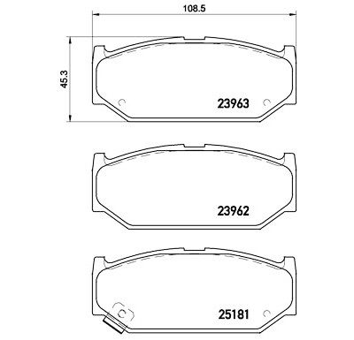 Jeu de 4 plaquettes de frein BREMBO P 79 023
