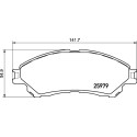 Jeu de 4 plaquettes de frein BREMBO P 79 032
