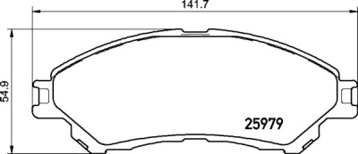 Jeu de 4 plaquettes de frein BREMBO P 79 032
