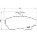 Jeu de 4 plaquettes de frein BREMBO P 82 001