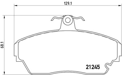 Jeu de 4 plaquettes de frein BREMBO P 82 001