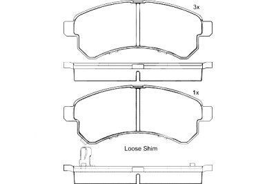 Jeu de 4 plaquettes de frein BREMBO P 82 004